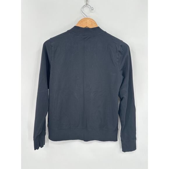 Athleta Black Athletic zip front jacket Size Medium - Picture 3 of 4